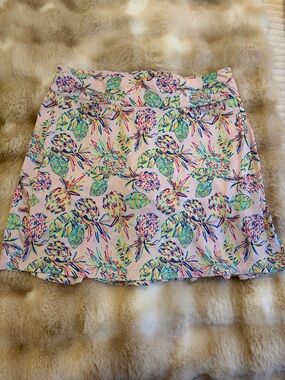 Emerald 18 Women's Pink Floral A-Line golf Skirt size small